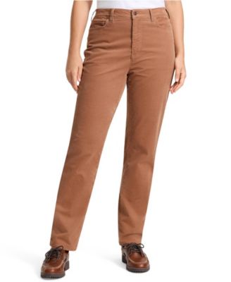 Women's Fine Wale Corduroy High Rise Straight Leg Pants