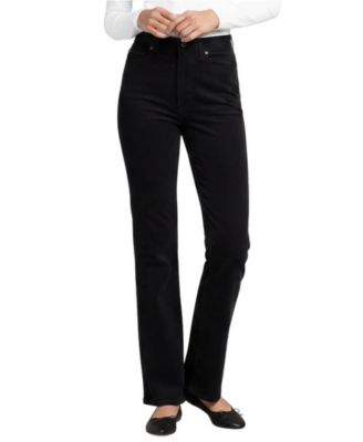 Petite Fine Wale Corduroy High Rise Straight Leg Pants