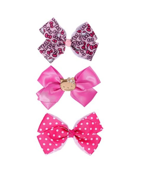 Аксессуары для волос Hello Kitty Officially Licensed Alligator-Clip Hair Clips, 3-Piece Set для девочек, цвет: Розовый