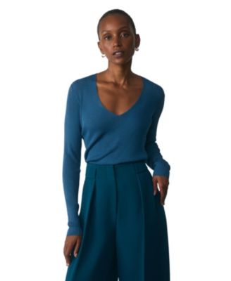 Women's Roslin Stretch V-Neck Long-Sleeve Sweater