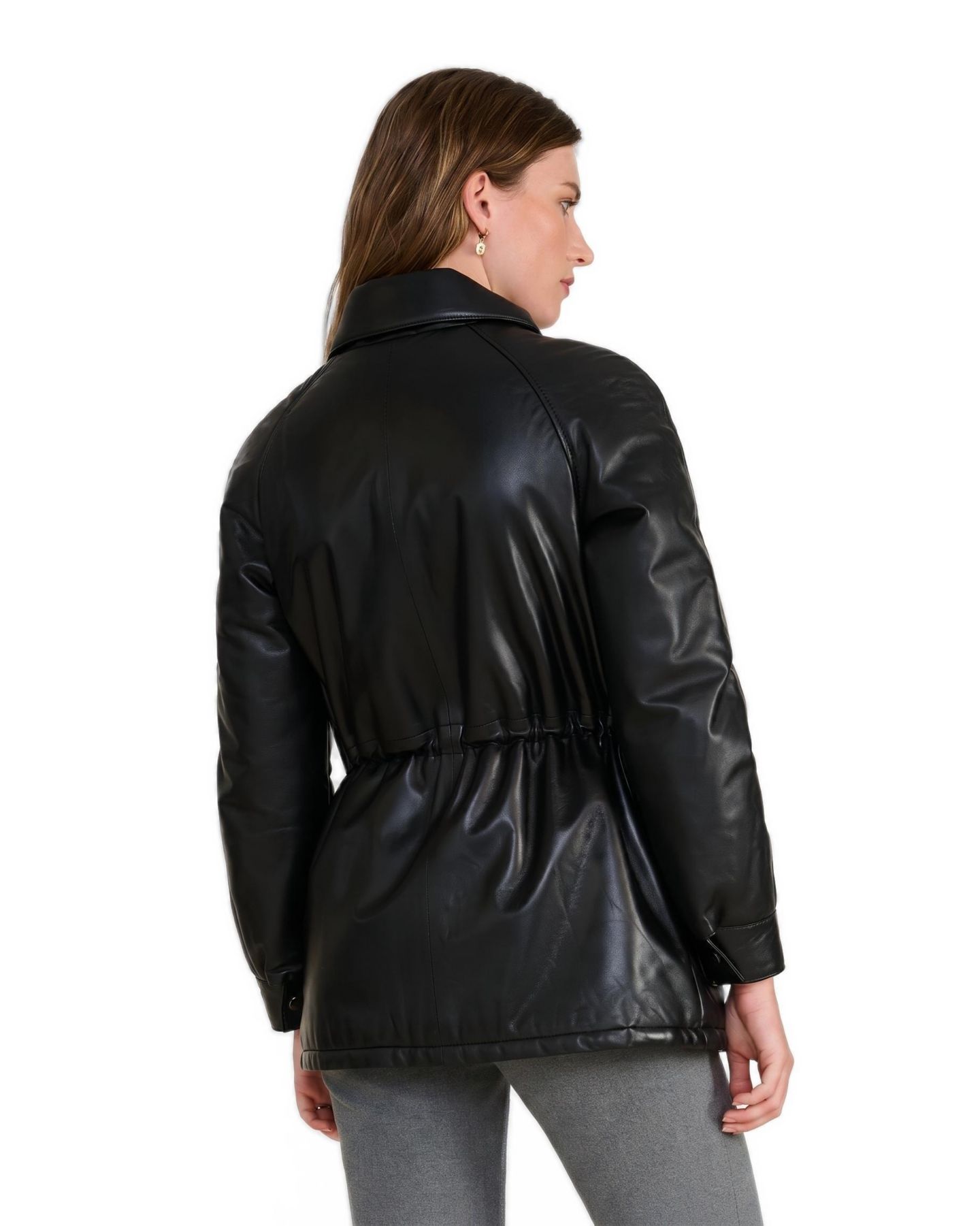 Женская куртка Furniq UK Sheridan Leather Utility, цвет: Чёрный — фото 2