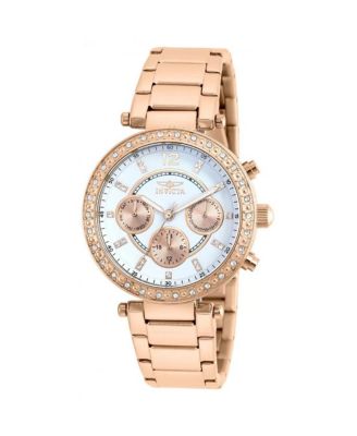 Women's Quartz Chronograph Angel Rose Gold-Tone Stainless Steel Watch, 36mm