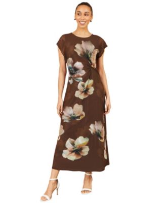 Women's Mesh Floral Maxi Dress