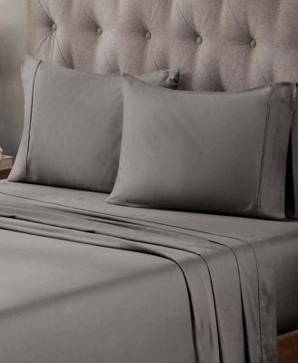 Egyptian Cotton 400 Thread Count Solid Deep Pocket Sheet Set, Twin XL