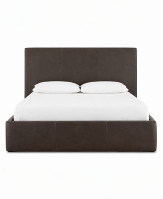 Tivie Full Leather High-Headboard Bed