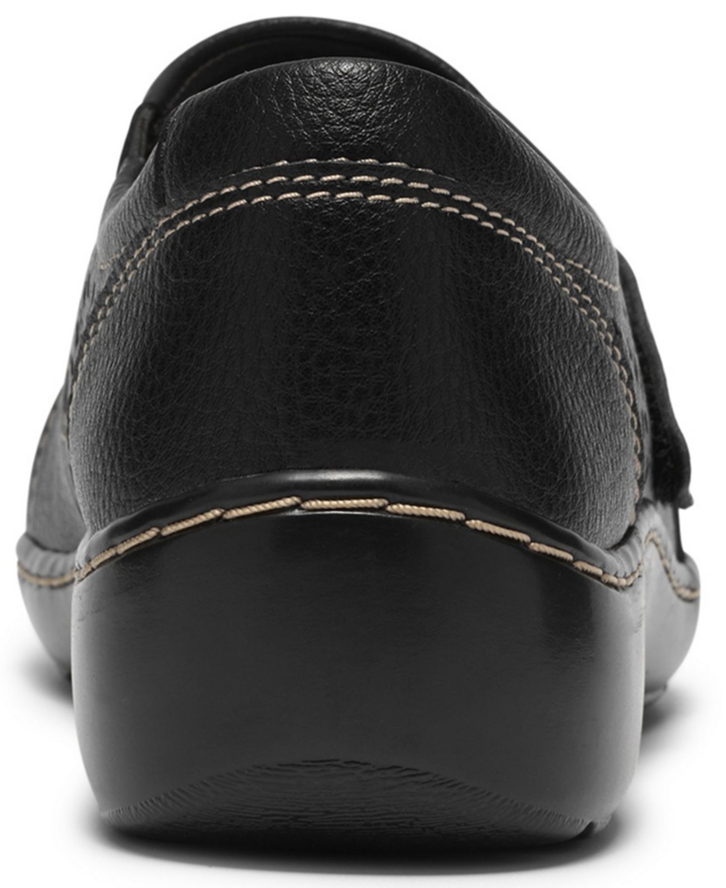 Женские балетки Clarks Cora Teagan Perforated Leather Mary Jane Flats, цвет: Чёрный кожаный — фото 3