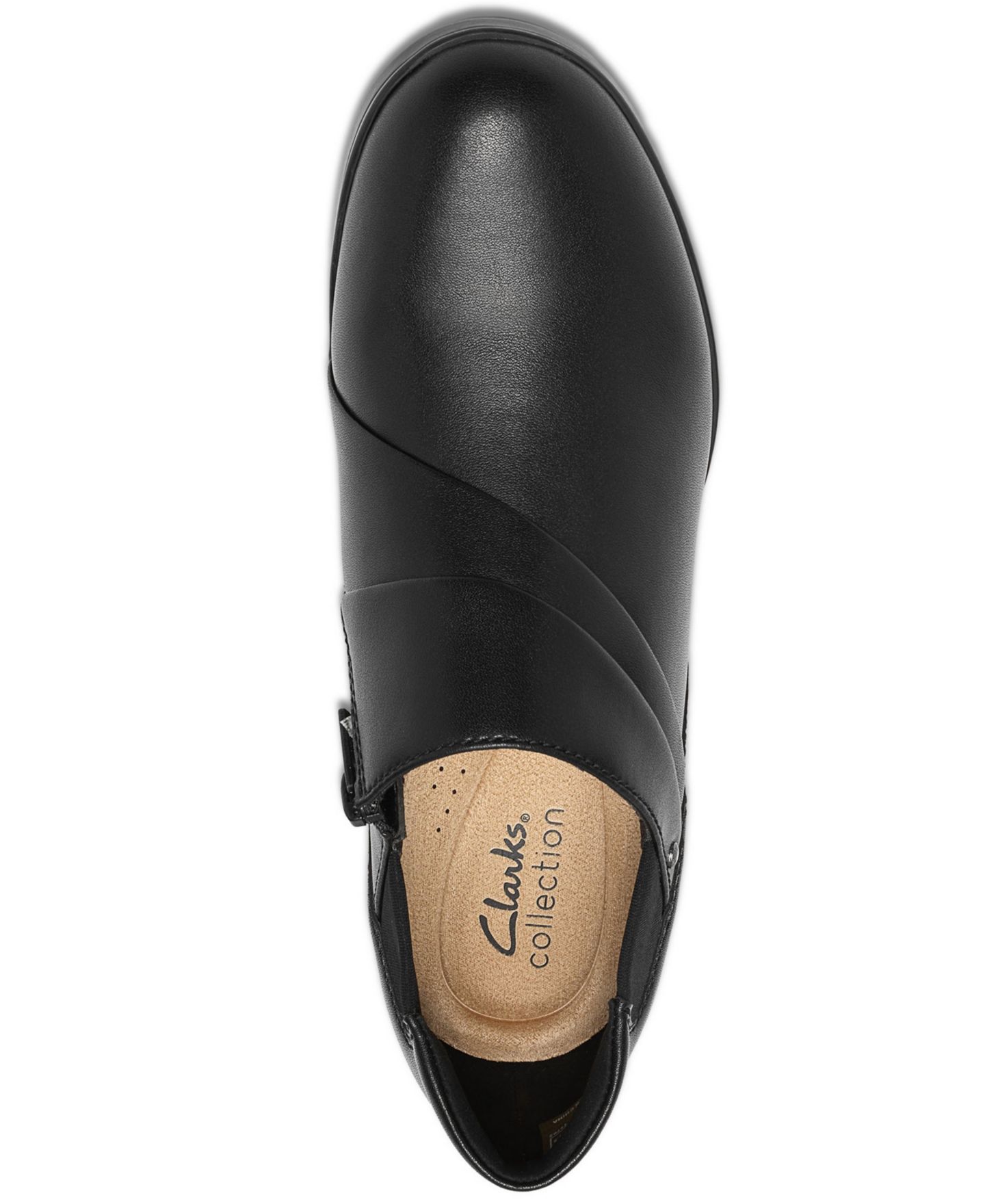 Женские туфли Clarks Emily2 London Block Heel Round Toe Leather Shooties, цвет: Чёрный кожаный — фото 4