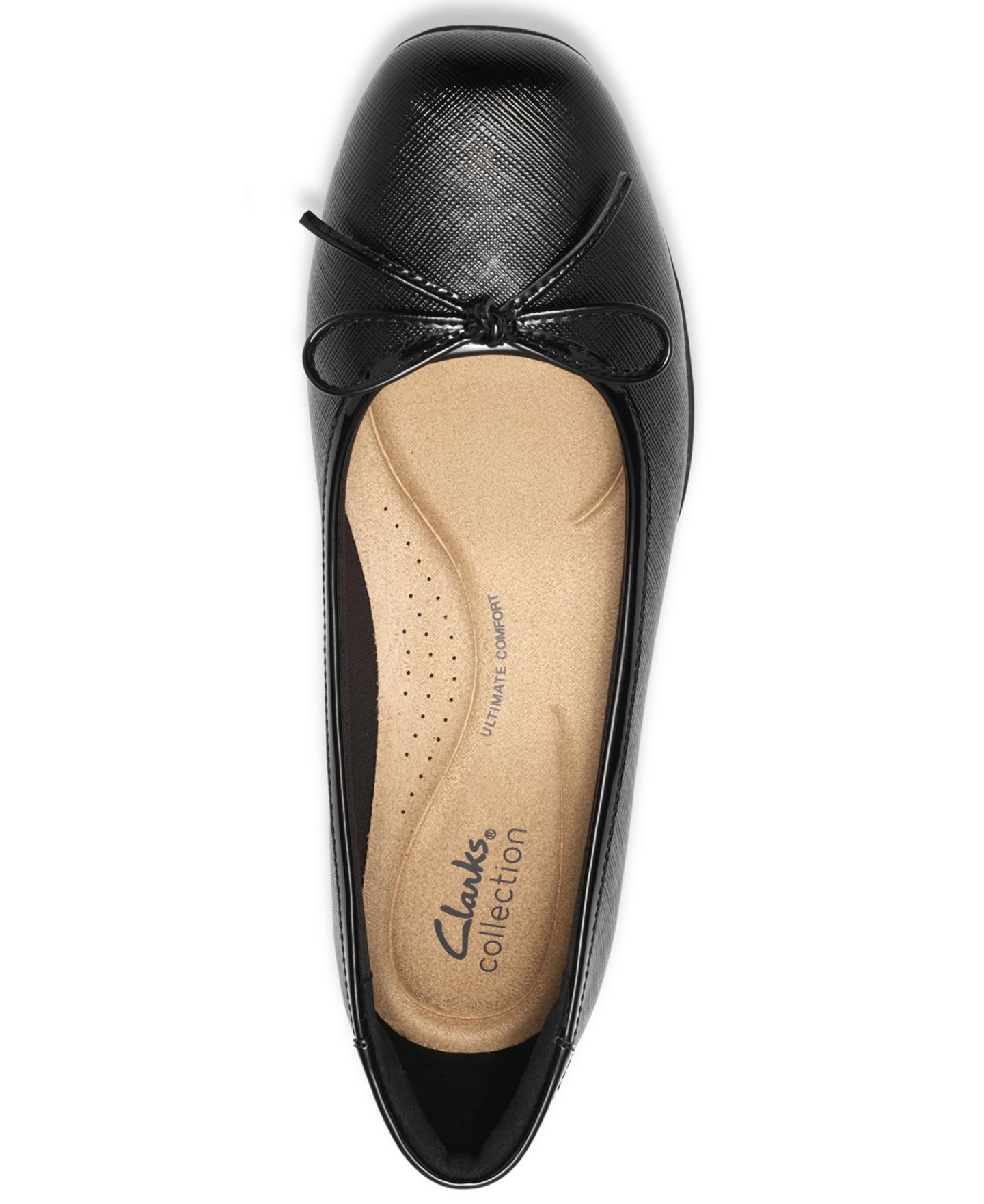 Женские балетки Clarks Collection Jazmynn Bow Round Toe Flats, цвет: Чёрный — фото 4