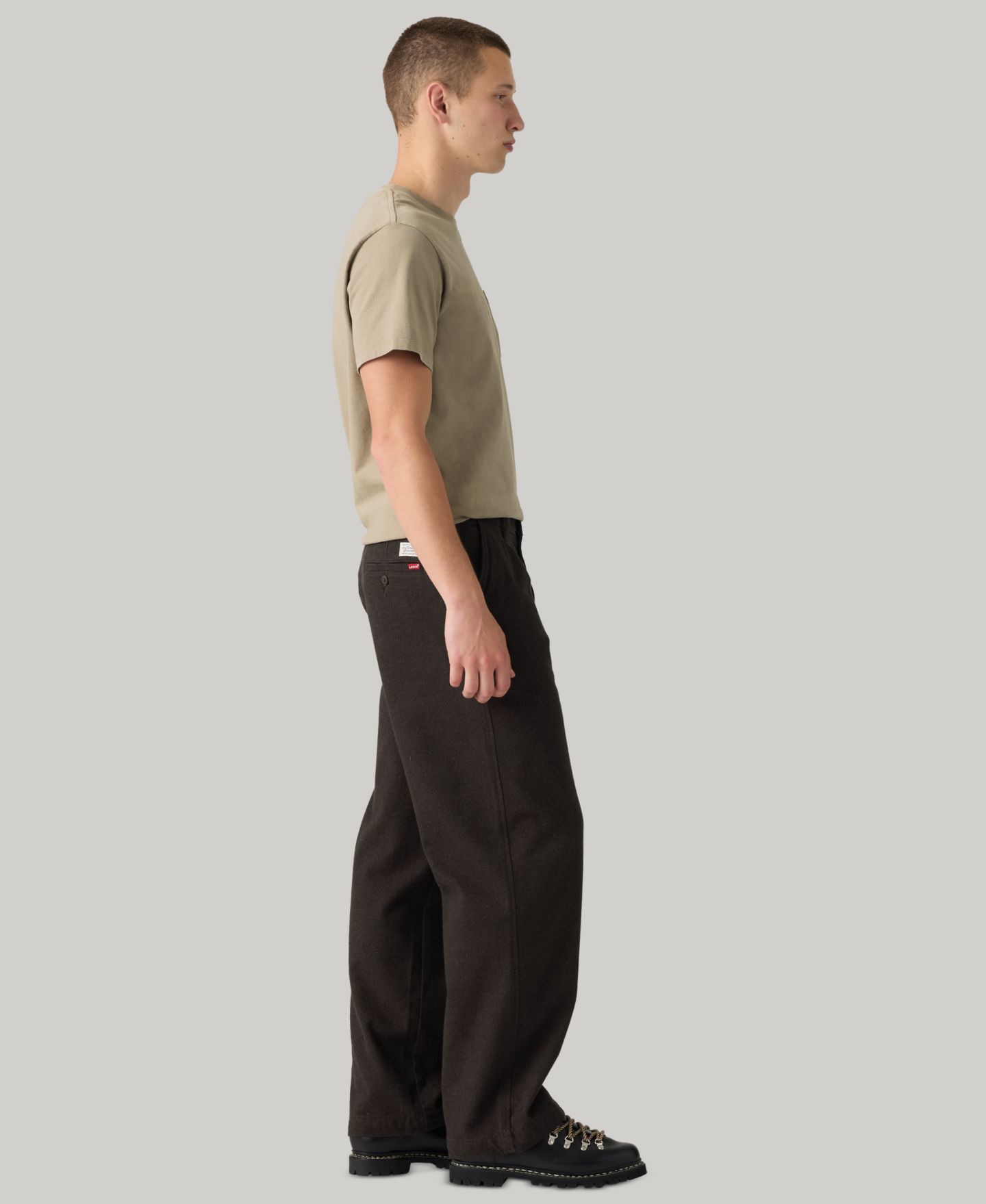 Мужские брюки Levi's XX Chino Baggy Pleated, цвет: Кофейный — фото 4