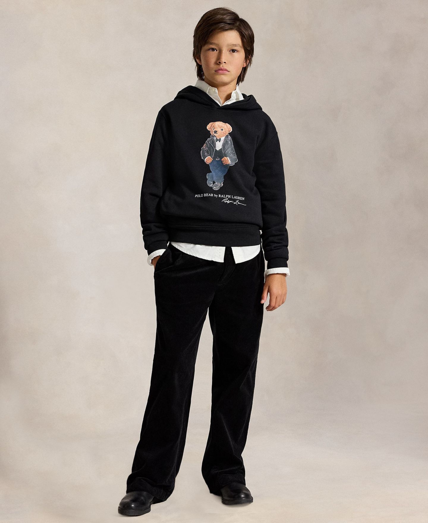 Худи Polo Ralph Lauren Polo Bear Graphic для мальчиков, цвет: Чёрный — фото 2