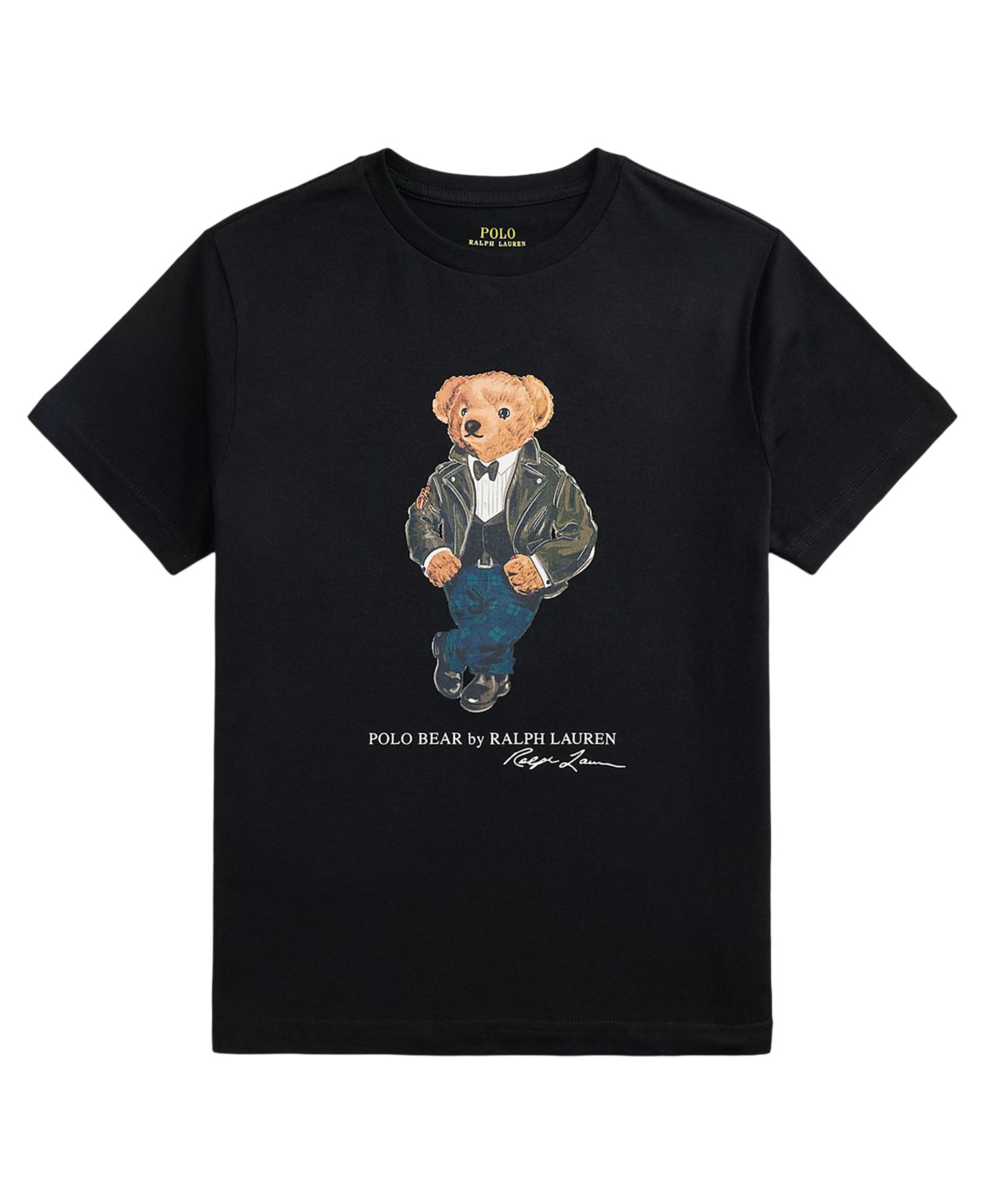 Футболка Polo Ralph Lauren Polo Bear Graphic Crewneck для мальчиков, цвет: Чёрный — фото 1