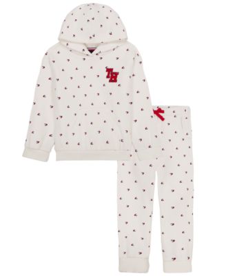 Baby Girls' Hooded Fleece Long-Sleeve Sweatshirt and Jogger Pants, 2-Piece Set
