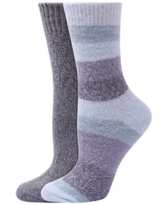 Women's Mixed Cable Boot Sock Crew Socks, 2-Pack