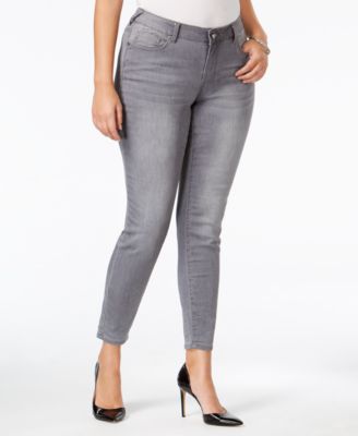 plus size gray jeans