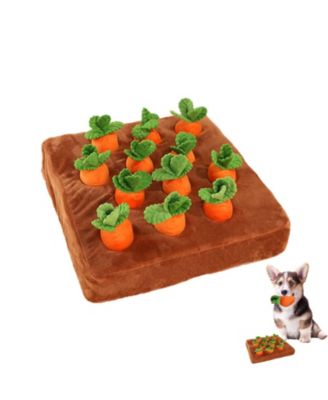 2 In 1 Non Slip Carrot Dog Mat Interactive Plush Puzzle Nosework Feed Game