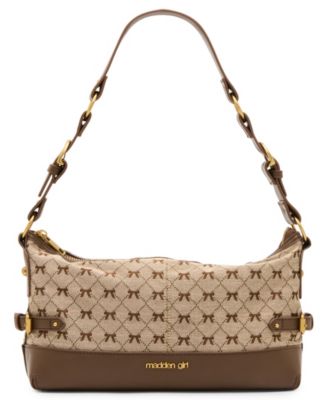 Bow-Jacquard Shoulder Bag