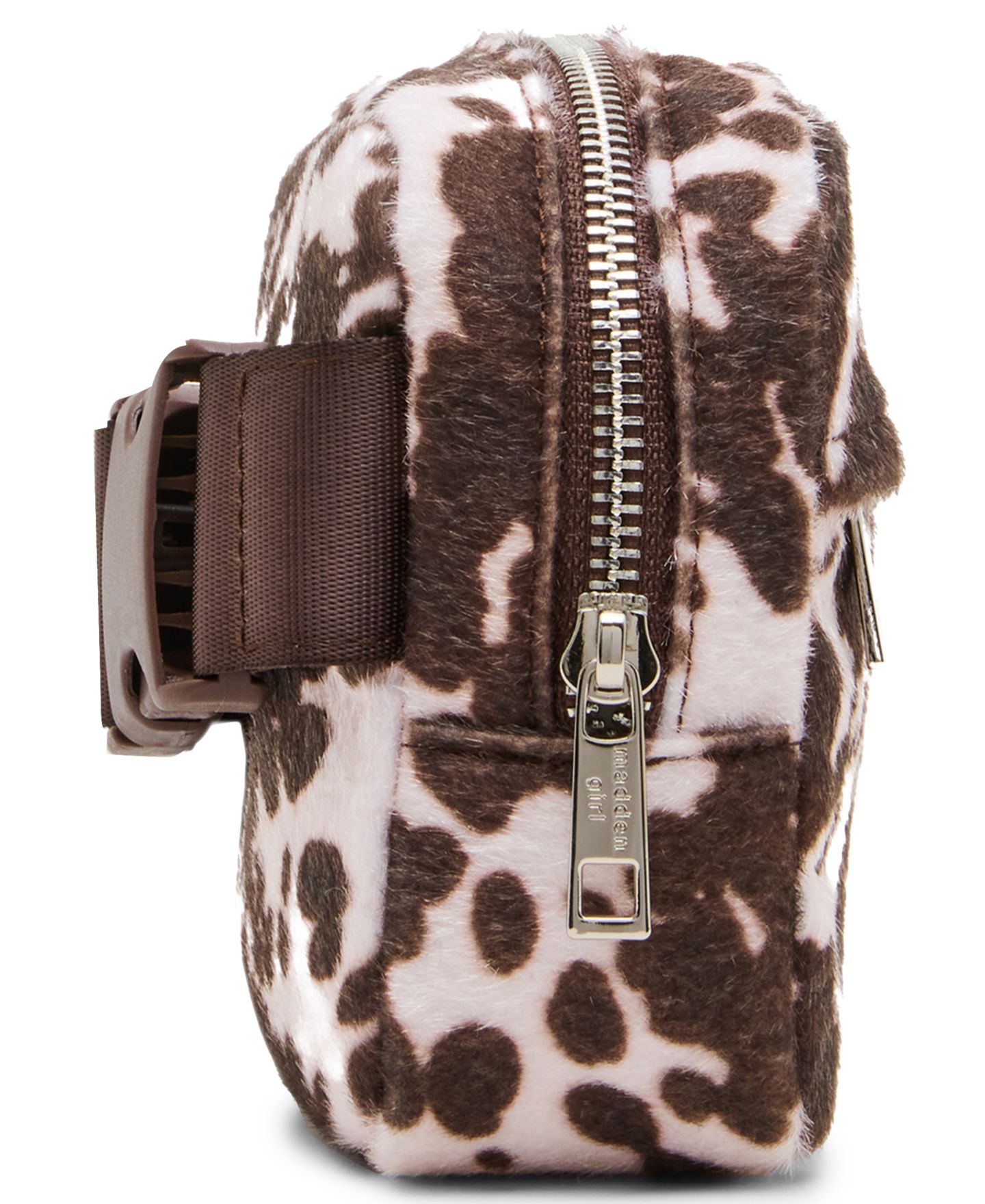Женская сумка Madden Girl Wren Adjustable Faux Fur Crossbody Belt, цвет: Коричневый — фото 5