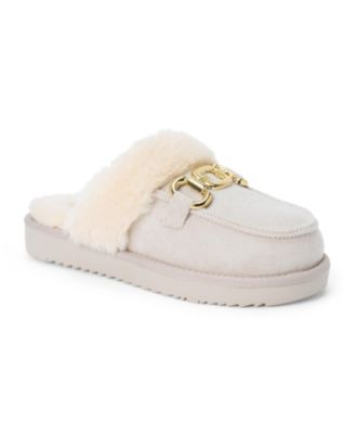 Davos Lounge Mule Faux Shearling Embellished Round-Toe