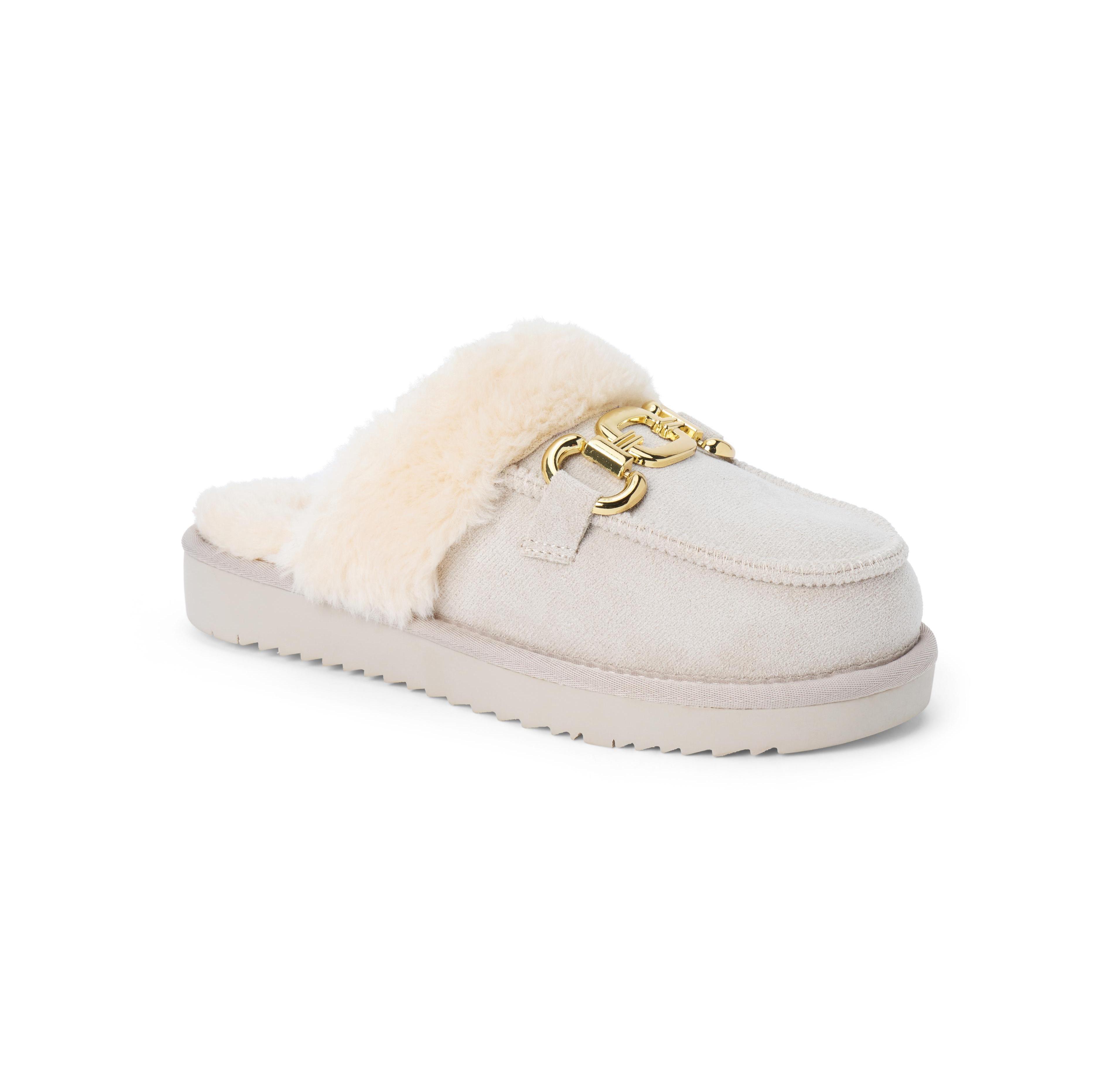 Beach by Matisse Davos Lounge Mule Faux Shearling Embellished Round-Toe