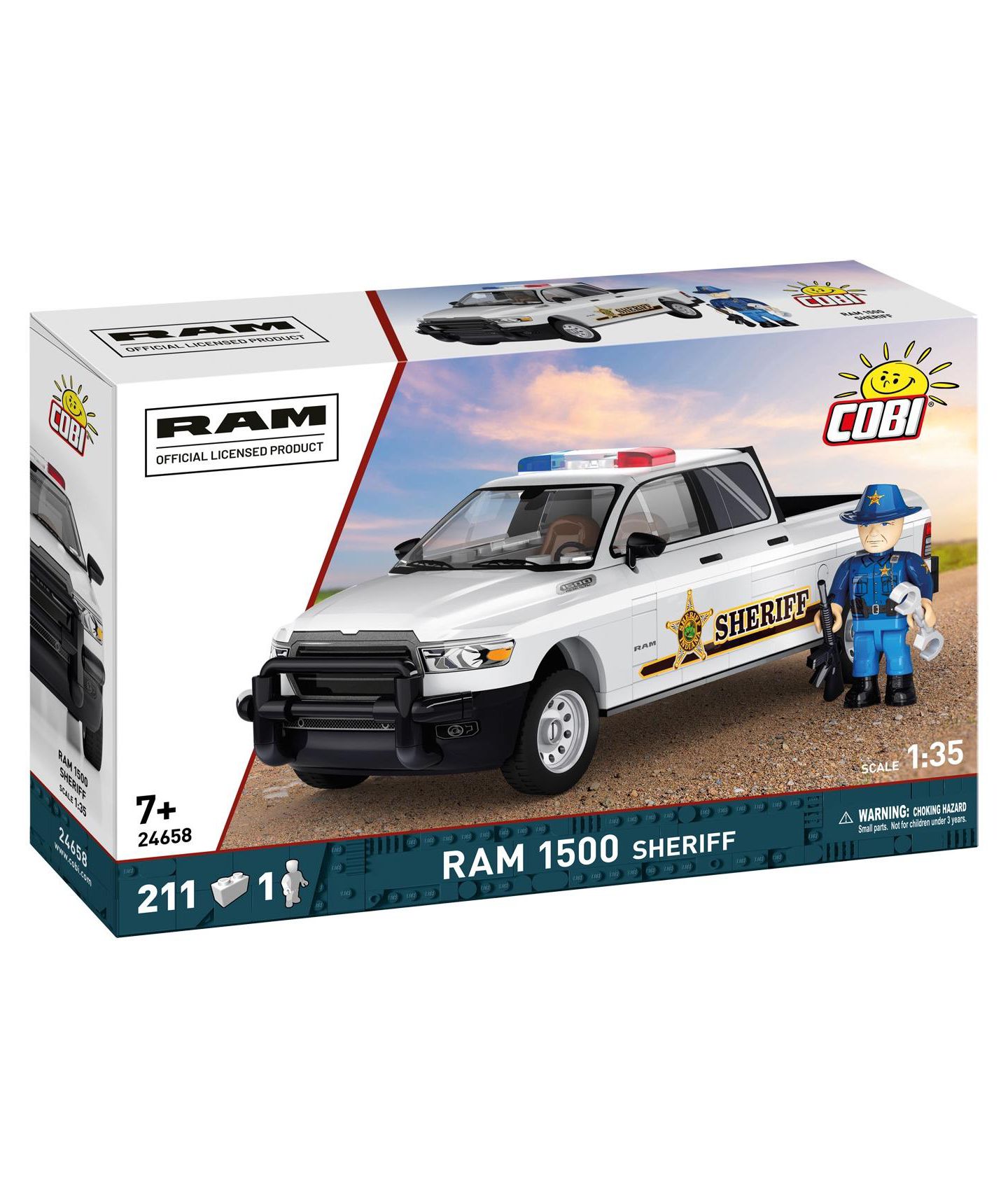 Детский конструктор COBI Ram 1500 Hemi Sheriff 1:35 Scale Collector Model 211-Piece Building Set, Ages 7+ — фото 1