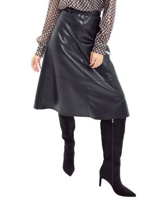 Women's Faux Leather Skirt