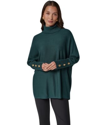 Women's Long-Sleeve Turtleneck Poncho