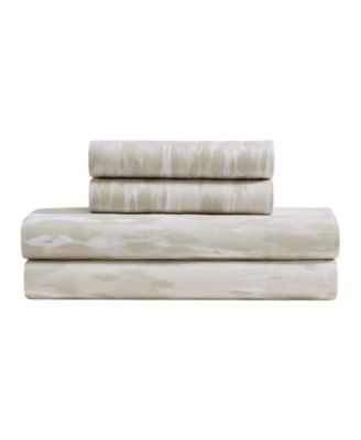 Abstract Animal Washed Microfiber 4-Piece Sheet Set, Queen