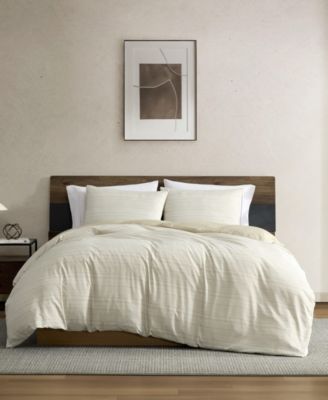 Textured Stripe 3-Piece Duvet Cover Set, King