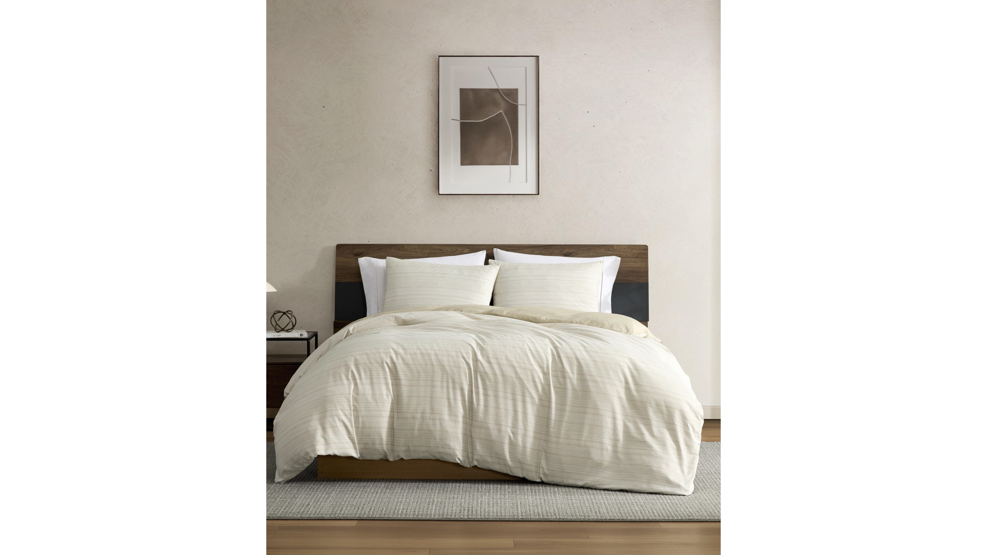 Kenneth Cole New York Textured Stripe 3-Piece Duvet Cover Set, King