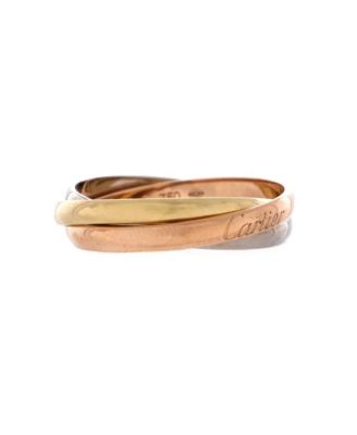 Trinity 18K Tri-Colored Gold Ring