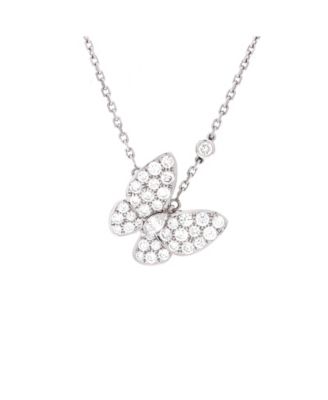 Diamond Pendant Necklace (0.88 ct) 18K White Gold