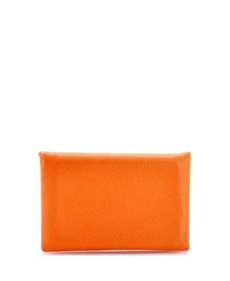 Calvi Epsom Leather Snap Envelope Design Card Case