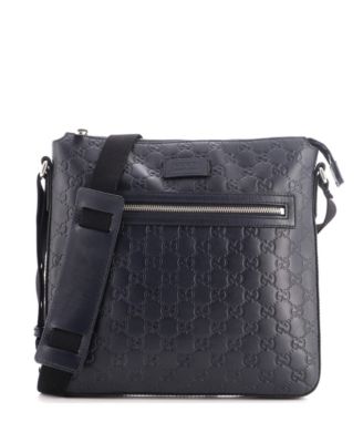 Medium Signature Zip Messenger Bag Guccissima Leather