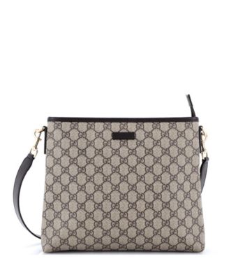 Medium Zip Top Messenger Bag GG Coated Canvas