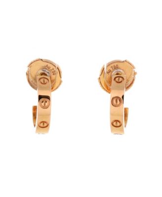 Love Hoop Earrings in 18K Rose Gold