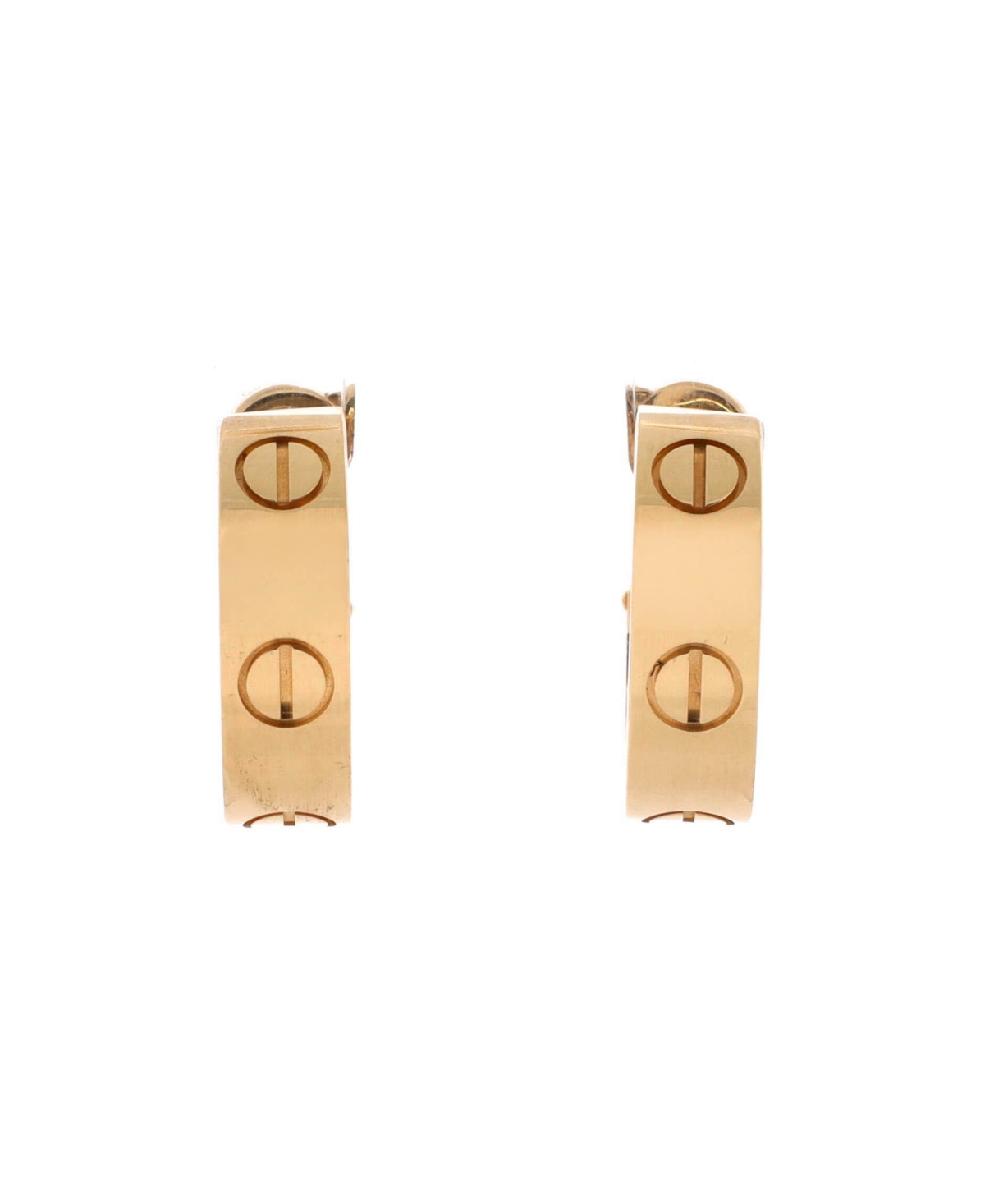 Pre-Owned Cartier Love French Clip Hoop Earrings in 18K Yellow Gold - 18k yellow gold
