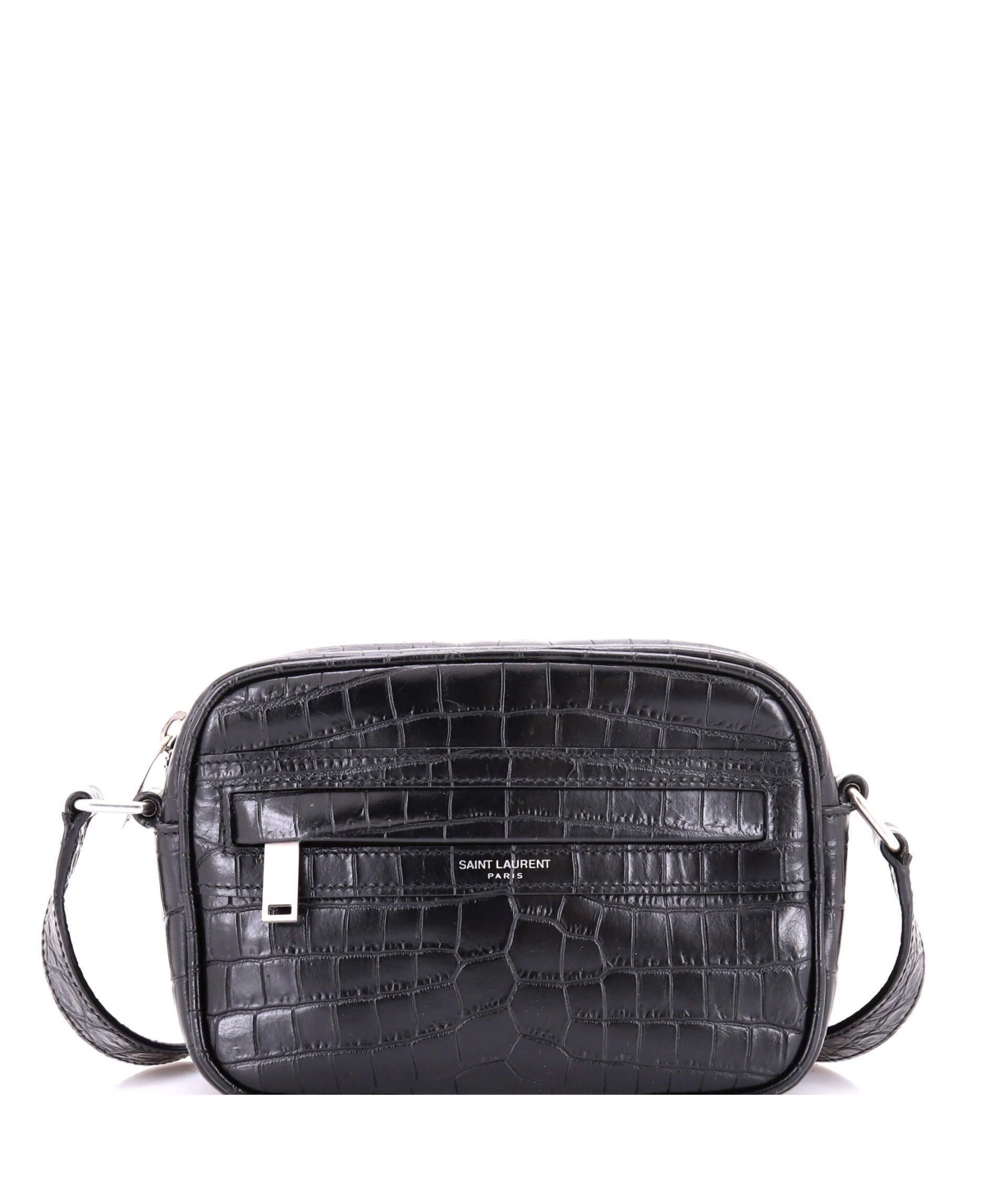 Pre-Owned Saint Laurent Mini Camp Camera Bag Embossed Leather