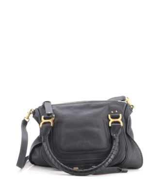 Medium Leather Marcie Satchel