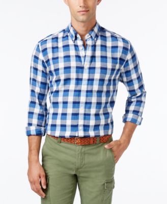 Tommy Hilfiger - Men's Knoll Yarn-Dyed Plaid Shirt