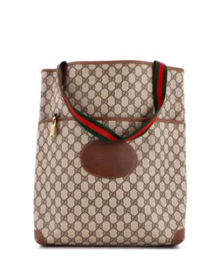 Medium Vintage Web Strap Tote GG Coated Canvas