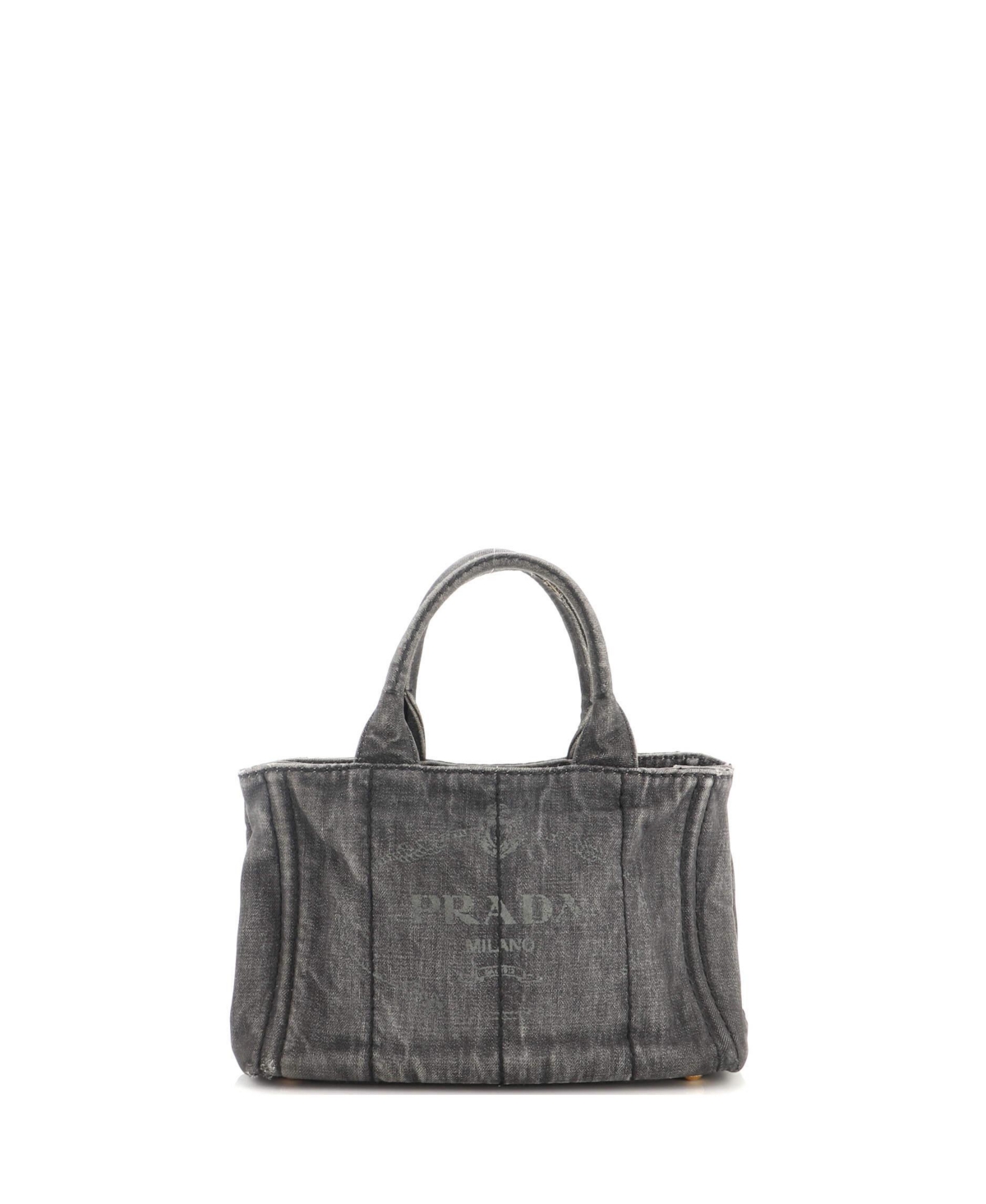 Pre-Owned Prada Mini Canapa Tote Denim