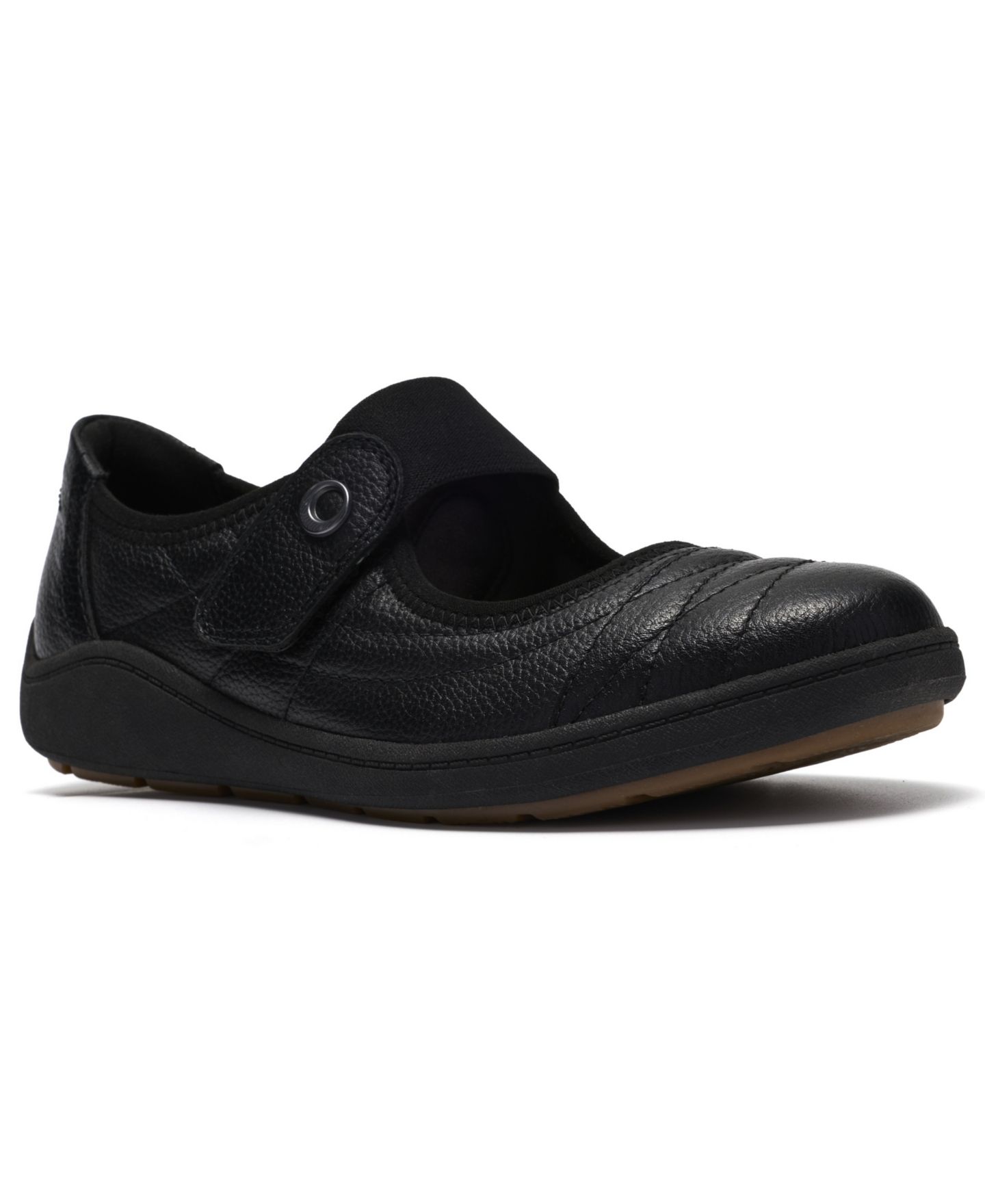 Женские кроссовки Clarks Bryianne Haven Leather Mary Jane, цвет: Чёрный кожаный — фото 1