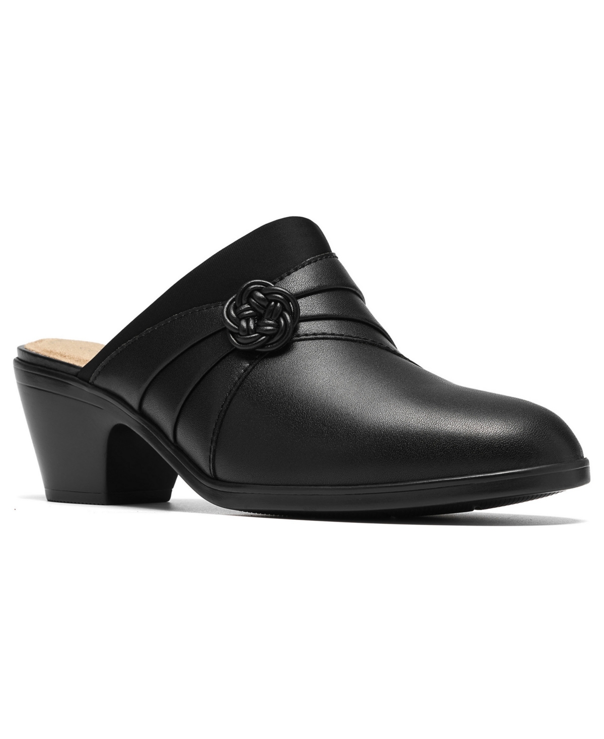 Clarks Women's Emily2 Eliza Block Heel Leather Mules