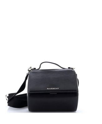 Mini Logo Strap Pandora Box Bag Leather