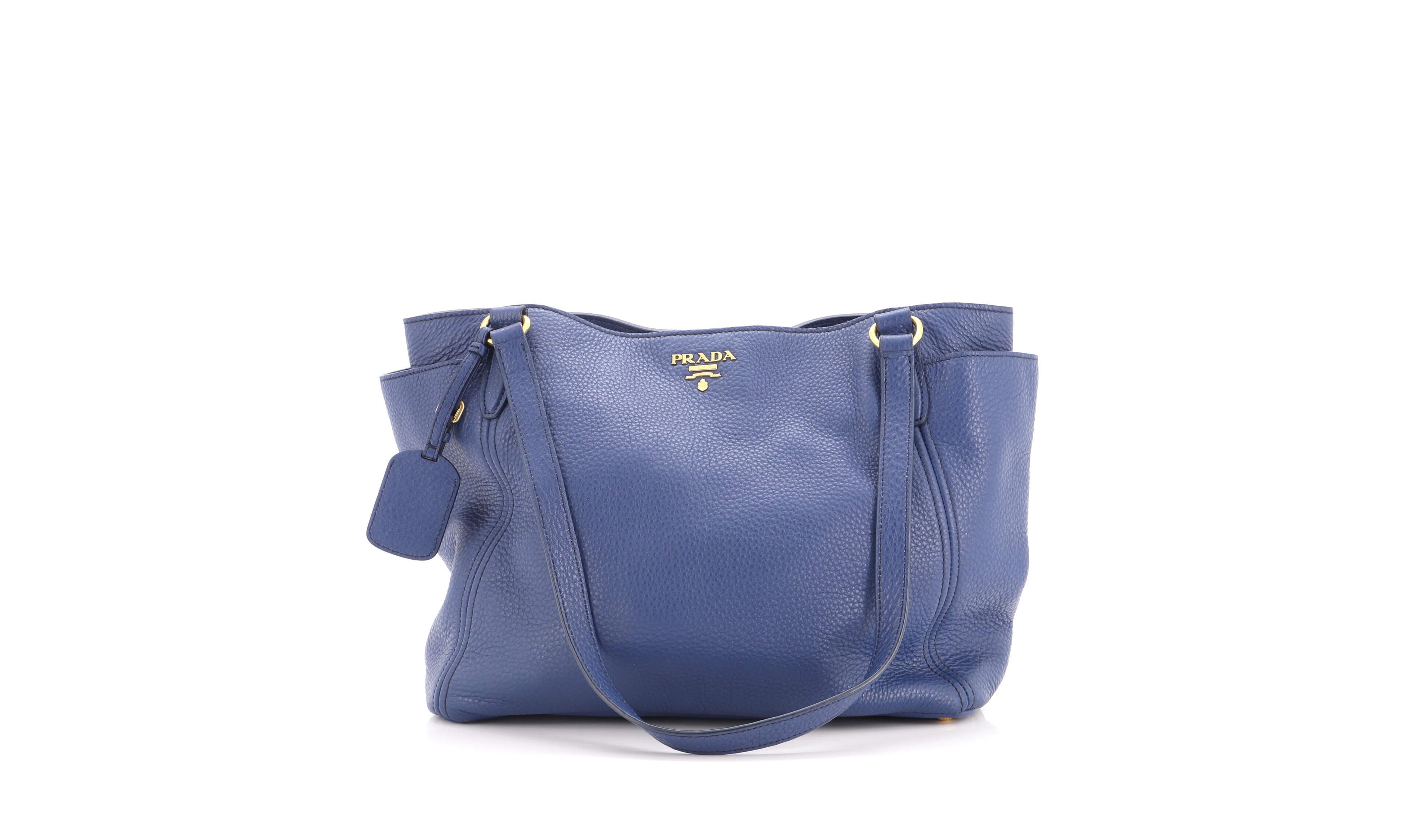 Pre-Owned Prada Medium Side Pocket Tote Vitello Daino