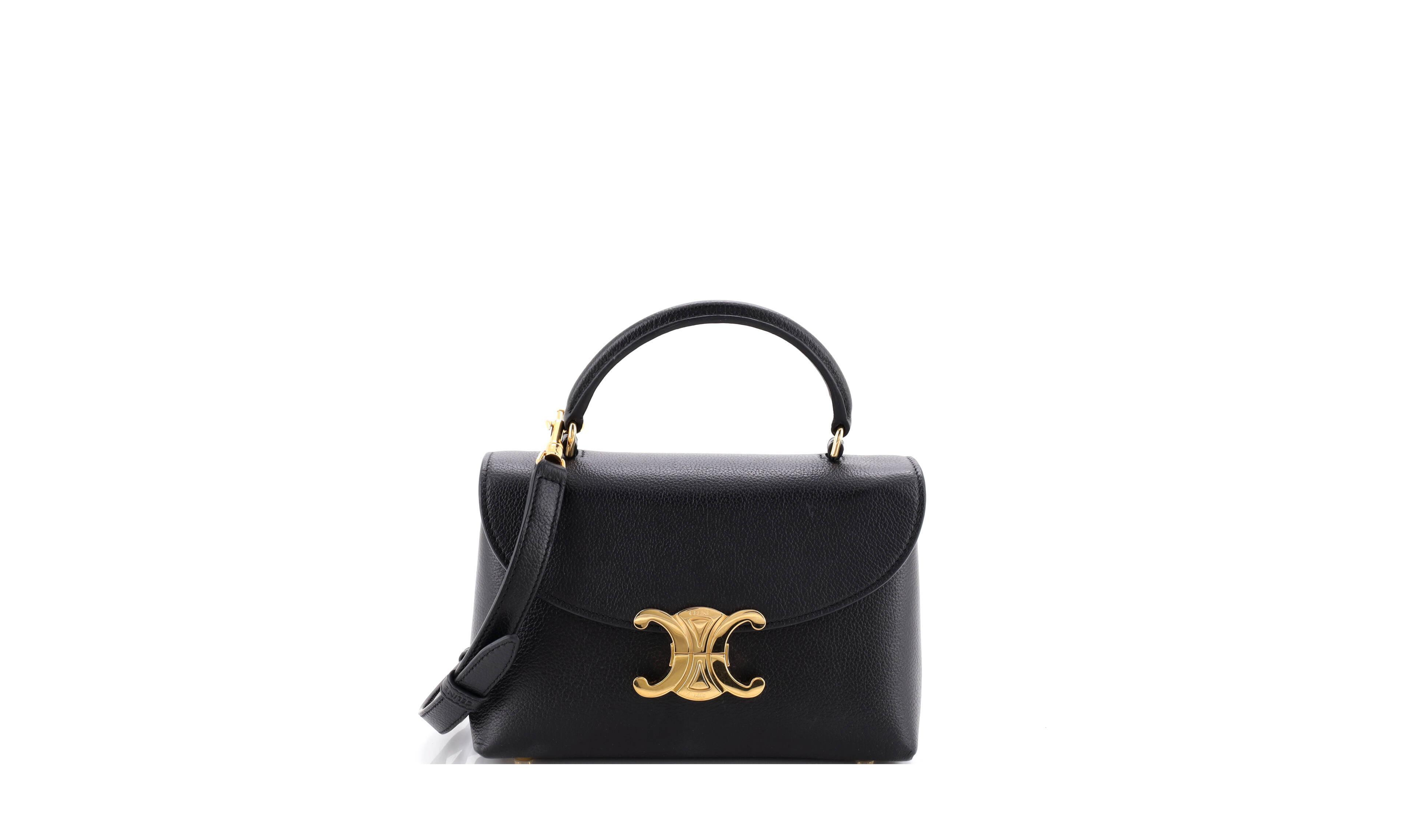 Pre-Owned Celine Teen Nino Top-Handle Leather Crossbody Shoulder Bag