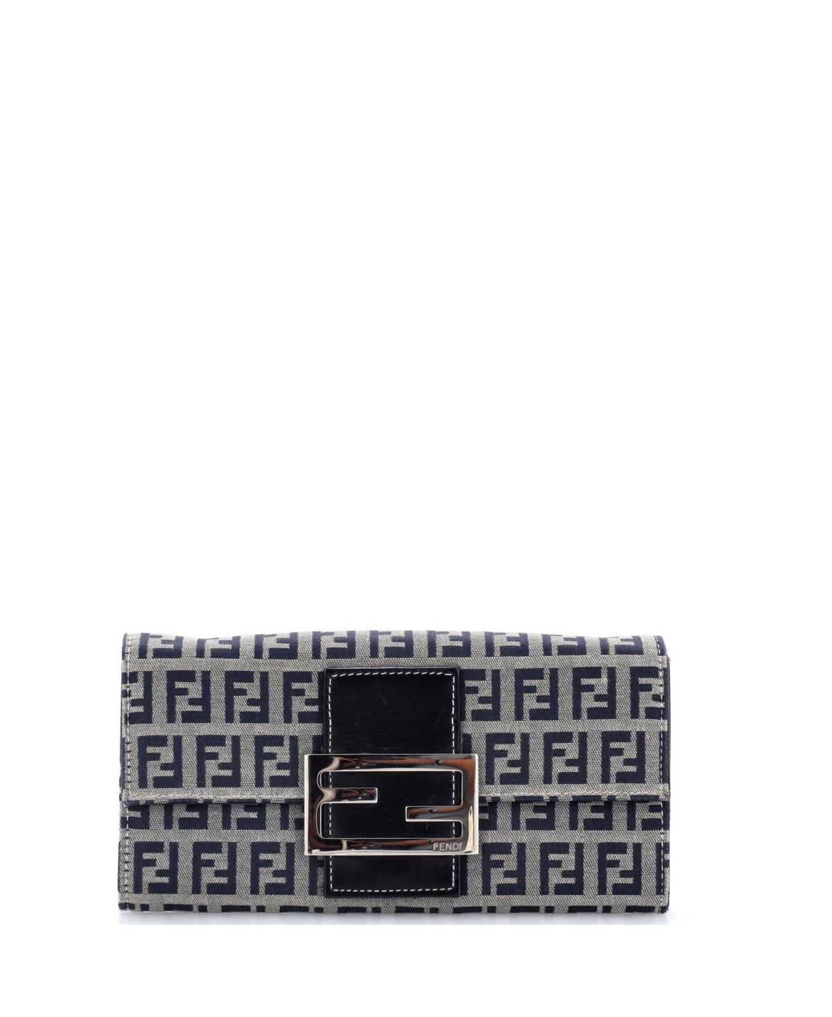 Pre-Owned Fendi Vintage Zucchino Canvas Continental Wallet