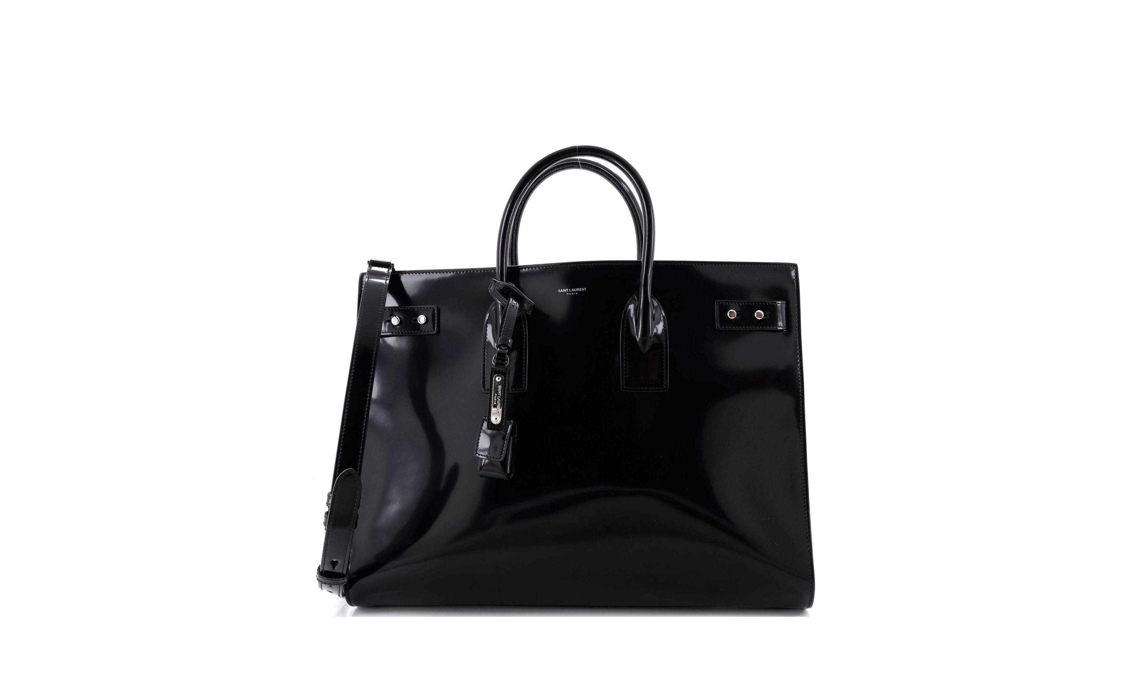 Pre-Owned Saint Laurent Large Sac de Jour Thin Bag Patent