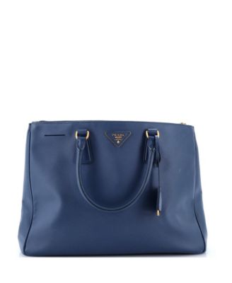 Large Double Zip Lux Tote Saffiano Leather