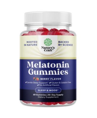 Melatonin Gummies, 5mg, Sleep Support Dietary Supplement, Flavored Chewable Gummies, 60 Count